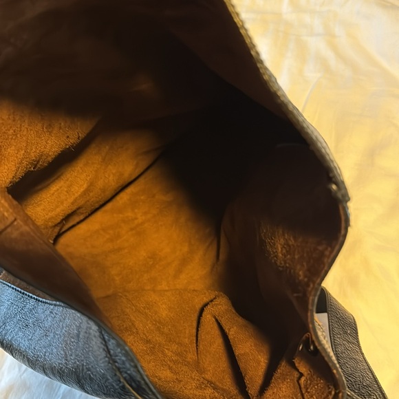 GUCCI Iconic brown suede and black leather large tote - Picture 3 of 7